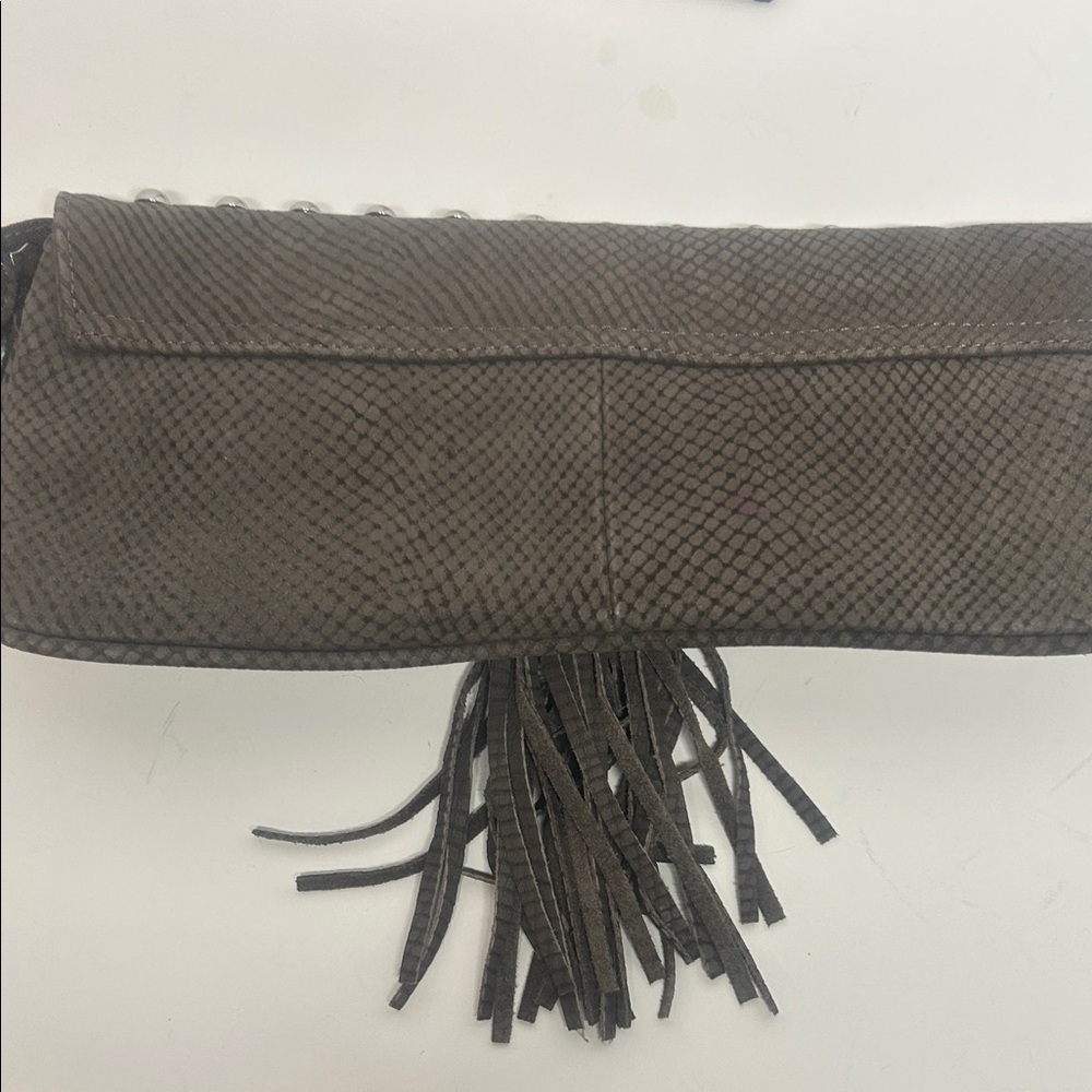 Hype Brown Studded Clutch with Tassel - Picture 4 of 4